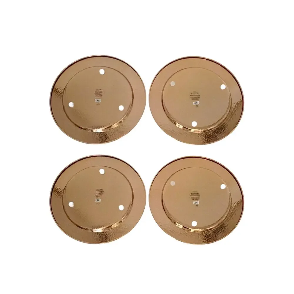 WILLIAMS-SONOMA Hammered Copper Charger Plates ||| Set of 4